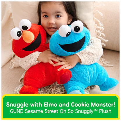 GUND Sesame Street Official Oh So Snuggly Elmo Plush, Plush Muppet, Sensory Toy, Sesame Street Stuffed Animals for Babies and Infants, Red, 12.5”