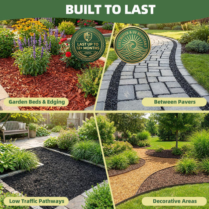 Shabebe Mulch Glue 2 Gallons - Super Stick Rock Glue for Landscaping Gravel Binder for Pea Gravel, Long-Lasting & Non-Toxic, Covers 2X More Area Pebble Gravel Hold for Paths, Patios & Garden Borders