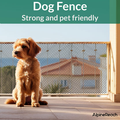 AlpineReach Plastic Wire Mesh 1.3ft x 30ft Fence Roll with Zip Ties - Ideal for Poultry, Dogs, Rabbit Barrier & Gardening, Durable Chicken Mesh, Versatile Rigid Fencing & Netting, Black (15.7" x 360")