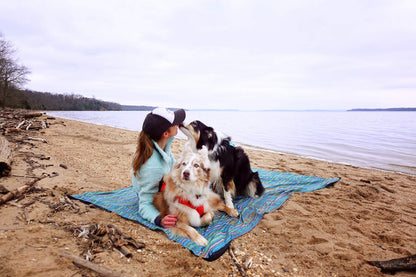 GRAND TRUNK Adventure Sheet Outdoor Blanket | Sand-Proof, Water-Resistant Beach & Picnic Blanket for Camping & Travel | Lightweight, Compact 7' x 7' | Cabo