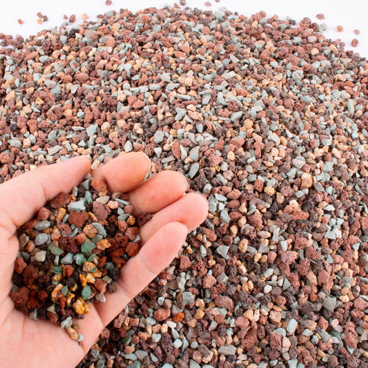 7lb Mix Lava Rocks for Plants in Door -Gravel Pebbles for Bonsai Succulent Cactus Potting Soil and Vase Fillers, Fairy Gardening,Top Dressing
