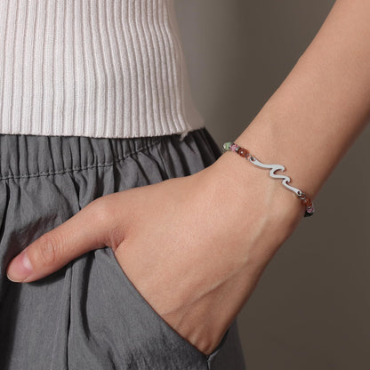 TONY & SANDY Niece Gifts from Auntie Aunt, Niece Bracelet Birthday Gifts, Wave Bracelet for Women, Graduation Gift for Her Easter Mothers Day Teens Adults Nieces Christmas Jewelry from Aunt