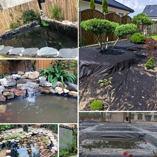 PAULOZYN Pond Liner 13 X 20 Ft, 20 Mil Pond Liners for Outdoor Ponds HDPE, Fish Pond Liner, High Preformed Easy Cutting for Koi Ponds, Garden Landscape, Fountain, Waterfall, Streams