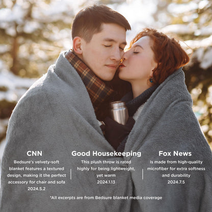 Bedsure GentleSoft Fleece Blanket Twin Size Grey - 300GSM Lightweight Plush Fuzzy Cozy Soft Warm Blanket for Bed, Sofa, Couch, Travel, Camping, 60x80 inches