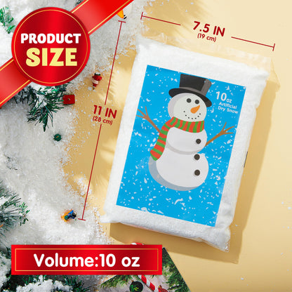 JOYIN 2 Pack 10 Oz Fake Snow 280g Artificial Plastic Snowflakes for Christmas Tree Decoration Xmas Party Home Holiday Decor and White Displays