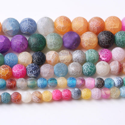 Purple Weathered Agate Stone Beads Gemstone Round Crystal Energy Jade Stone Beads for Jewelry Making DIY Bracelet Necklace 1 Strand 15.5inch 35PCS 10MM
