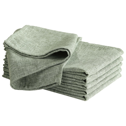 Laura Ashley Harper Luxuriously Smooth Fabric Napkins for Formal or Casual Dining, Holiday, Banquet, Wedding or Party, Set of 6 Napkins, Sage