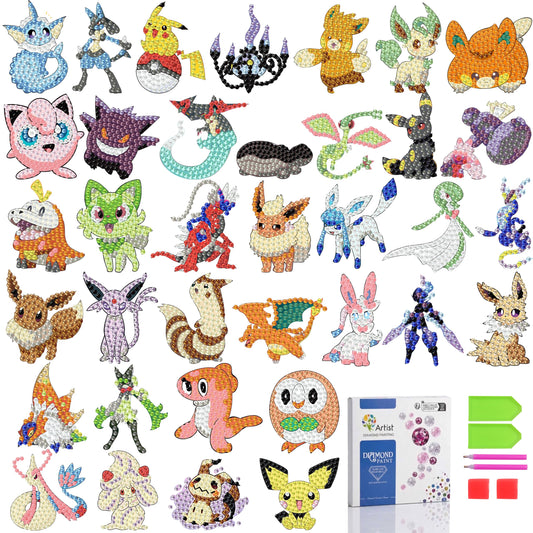 LWZAYS Diamond Art Kits for Kids Boys and Girls Ages 6-8-10-12 Easy to DIY Creative Diamond Art Sticker Craft by Numbers Kits for Kids and Adult Beginners 2.0