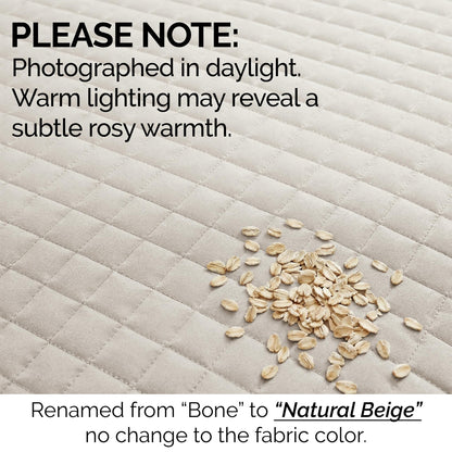 Southshore Fine Living, Inc. King Quilt Bedding Set, Quilted Coverlet Bed Spread for California Kings, Luxury Bedding King Size Quilt Bedding Set, Lightweight Quilted Bedspread w/Shams, Natural Beige