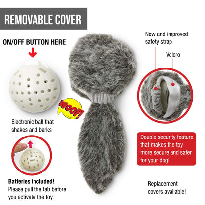 Hyper Pet Doggie Tail Interactive Plush Automatic Dog Toys, Durable, Wiggles, Vibrates, and Barks, Batteries Included, for All Dog Breeds, Boredom Buster