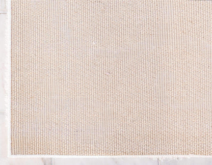 Unique Loom Floral Shag Collection Area Rug-Carved, 8 ft x 10 ft, Ivory