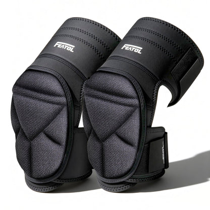 FEATOL Gardening Knee Pads for Women Men, Soft Foam Cushioning & Wear-Resistant Kneepads, Non-Slip Floor-Safe Protection for Flooring, Cleaning, Work