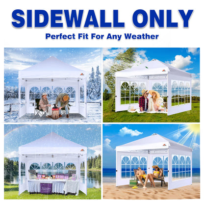 SCOCANOPY Church Window Sidewall for 10x10 Canopy Frame, 3 Pack Sunwalls Only,(Purple)