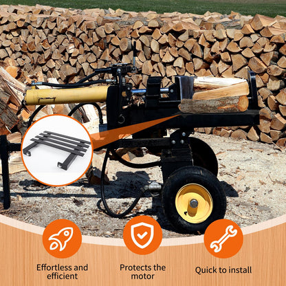 Frienda 2 Pack Log Catcher for Splitter Heavy Duty Metal Log Rack Catcher Splitter Part Accessories Tool, 11" Hole Center Distance