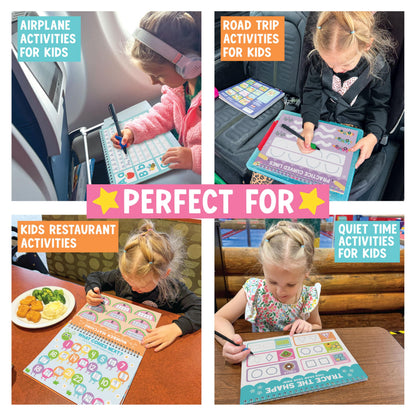 Hadley Designs Magic Grooved Writing Practice for Kids- Preschool Learning Activities, Letter Tracing for Kids Ages 3-5, Magic Book Handwriting Practice, Kindergarten Workbooks, Pre K Graduation Gifts