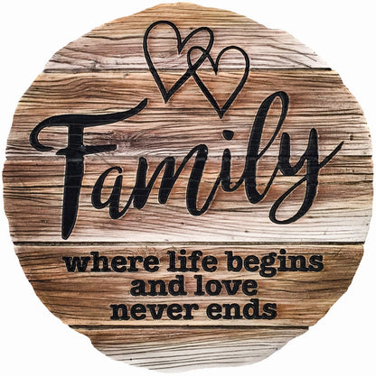 Spoontiques - Garden Décor - Family Stepping Stone - Decorative Stone for Garden
