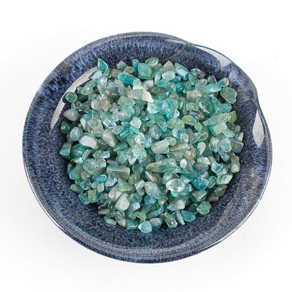 Cherry Tree Collection 1/2 Pound Polished Tumbled Gemstone Chips, Pebbles, Crystal Chips Bulk for Jewelry Making, Healing, Plants, Succulents, Aquariums, Decoration, Chakra (Apatite)