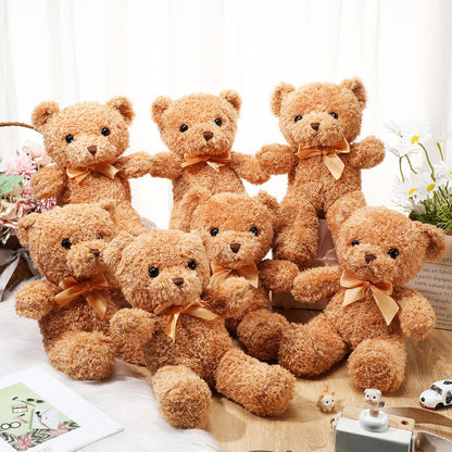 HyDren 36 Pcs Valentine‘s Day Bear Bulk Plush Stuffed Animals Toys 12 Inch Cute Soft Stuffed Bear with Bow Ties for Baby Shower Birthday Gift Party (Brown)
