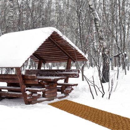 BARIEN 17” x 6 Ft Garden Pathway, 100% Natural Coco Coir Roll Mats – Hand-Woven Coir for Garden Walkway - Snow Mats for Walkway (17" x 6Ft)