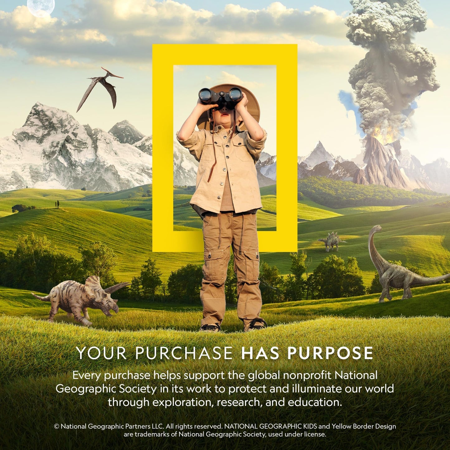 National Geographic Light-Up Dinosaur Terrarium Kit for Kids – Build a Prehistoric Habitat with Play Sand, Real Gemstones & Dino Figures, Science Activity Kit for Boys & Girls