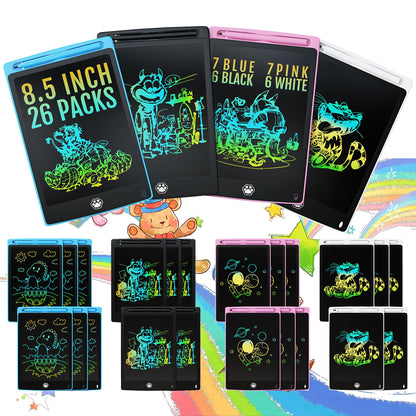 26 Packs LCD Writing Tablet, 8.5INCH Doodle Board for Child, Erasable Kids Drawing Pad, Electronic Drawing Writing Board for Kids Adults Learning & Education, (Blue+Pink+Black+White)