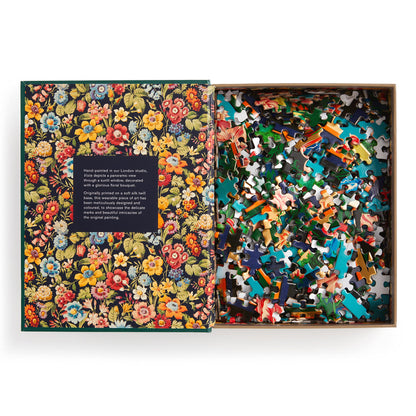 Galison Liberty Vista – 500 Piece Book Puzzle with Iconic Botanical Liberty Heirloom Print Artwork Packaged in Magnetic Keepsake Book Sized Box
