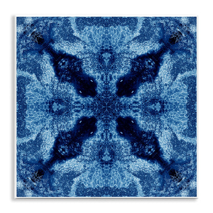 Stupell Industries Blue Mosaic Motif Wall Plaque Art Design by El Perkin, 12 x 12