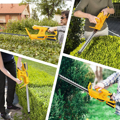 Houselife Cordless Hedge Trimmer Compatible with Dewalt 20V MAX Battery(Tool Only), 18'' Electric Hedge Trimmers Cordless, Lightweight Battery Powered Bush Trimmer for Yard, Garden