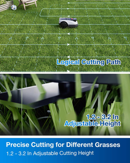 ECOVACS Goat O1000 RTK Care Robotic Lawn Mower with RTK Precision Navigation, No Perimeter Wire, Smart App Control, Auto Mapping, Multi-Zone Management – Includes 36 Extra Blades