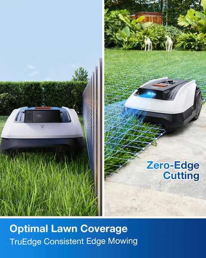 ECOVACS Goat O1000 RTK Care Robotic Lawn Mower with RTK Precision Navigation, No Perimeter Wire, Smart App Control, Auto Mapping, Multi-Zone Management – Includes 36 Extra Blades