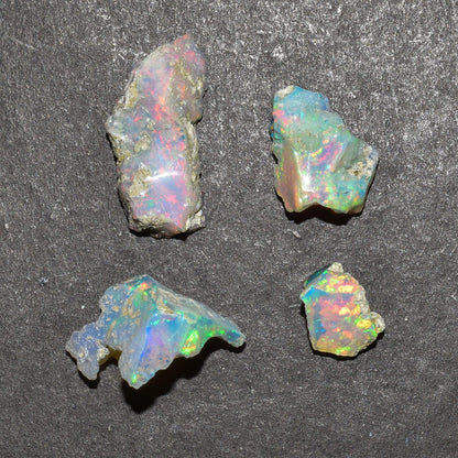 QNAVIC 25 Carat AA+ Natural Raw Ethiopian Fire Opal Rough Gemstone Crystals, Chakra Healing Energy Stones, October Birthstone, Jewelry Making Supplies, DIY Gifts Art Crafts, Wire Wrapping Stones