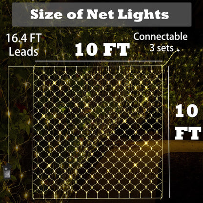 Eueasy LED Lights Outdoor Fairy Lights Chandelier - 270L Gazebo Net Lights with 8 Lighting Modes, 10×10 FT Chandelier for Pergolas，Wedding, Bush, Christmas