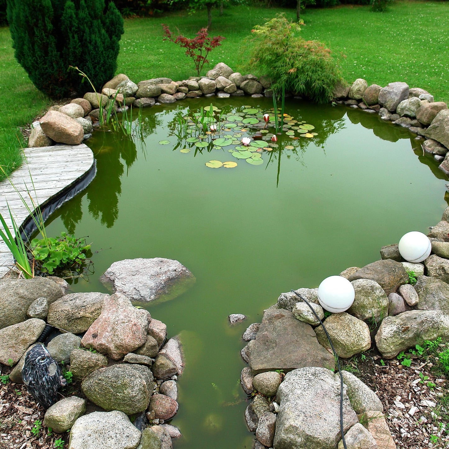 Adroiteet 16 x 16 FT Pond Liner, 20 Mil Fish Pond HDPE Liner, Pond Liners for Outdoor Ponds, Koi Ponds, Garden Fountain, Waterfall