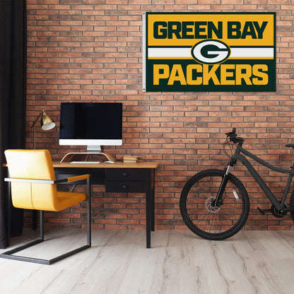 Rico Industries NFL Football Green Bay Packers Bold 3' x 5' Banner Flag Single Sided - Indoor or Outdoor - Home Décor