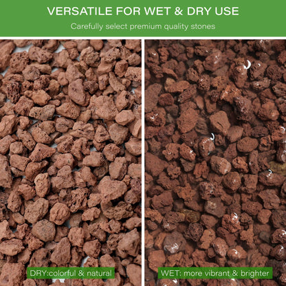 NUPICK 12lb Red Lava Rocks for Plants, 3/8" Succulent Potting Soil Amendments, Decorative Lava Rocks for Fire Pit, Volcanic Gravel for Aquarium, Natural Pebbles Pumice for Cactus, Vase, Top Dressing