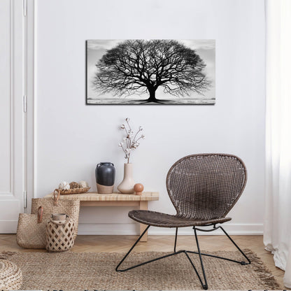 Prepeyssee Tree of Life Wall Art Large Artwork Black and White Wall Art Modern Landscape Nature Canvas Prints Decor for Living Room Bedroom Office Ready to Hang 20"x40"