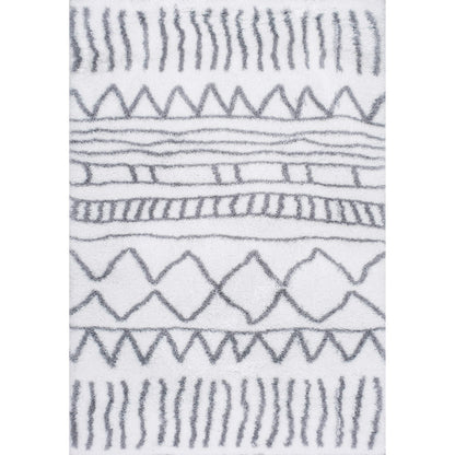 nuLOOM Renata Moroccan Shag Area Rug, 5x8, Grey