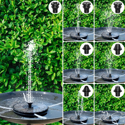 Solar Fountain, Floating Solar Powered Water Fountain Pump for Bird Bath, Garden, Pond, Pool, Outdoor Solar Founatin (2.5W)