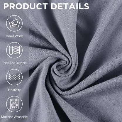 Peryiter 3 Pcs Slipcover Set for Couch Furniture Covers for Sofa Loveseat Couch Arm Chair, Form Fit Stretch, Wrinkle Free, Furniture Protector(Light Gray,Milk Silk Spandex)