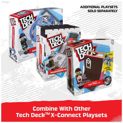 TECH DECK, The Berrics Transforming Park, X-Connect Park Creator, 30-inch Wide Foldable Playset with Storage and Exclusive Fingerboard, Kids Toy for Ages 6 and up