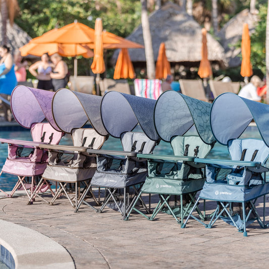 Baby Delight Go with Me Venture Portable Chair | Indoor and Outdoor | Sun Canopy | 3 Child Growth Stages | Garden Green