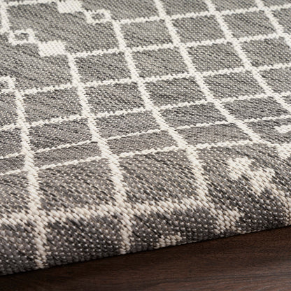 Nourison Home Positano Charcoal 5' x 7' Area Rug - Easy Clean, Non Shedding, Bed Room, Living Room, Dining Room, Kitchen (5' x 7')