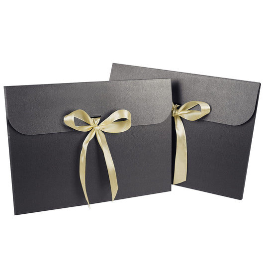 10pcs Paper Envelope Gift Bags with Ribbon Bowknot Holiday Envelope Party Gift Card Packaging Bag Wedding Presents Box for Underwear Silk Scarf Greeting Cards