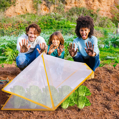 32" x 13" x 14" Garden Row Accelerator Plants Cover, Foldable Raised Garden Beds Vegetable Rows Plant Protector, Plant Net Cage Guard Greenhouse Cover for Protecting Vegetable Fruit from Animals