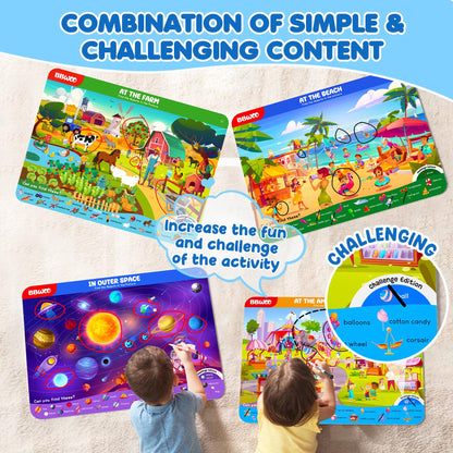 Search and Find Activity Books for Kids Ages 3-5, Travel Games Toys for Car Airplane, Road Trip Activities for Kids Games 4-8, Preschool Learning Activities, Educational Seek Game,Gifts for Boys Girls