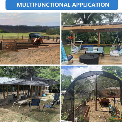 Shade Cloth, 90% Shading Rate Sun Shade sail Durable mesh tarp,Plant Shades for Outdoor Plants Sunshade, Shade Cloth for Garden,Dog Kennel Cover,greenhouses, Patio net (Black, 1.8 * 3.6M/6 * 12FT)