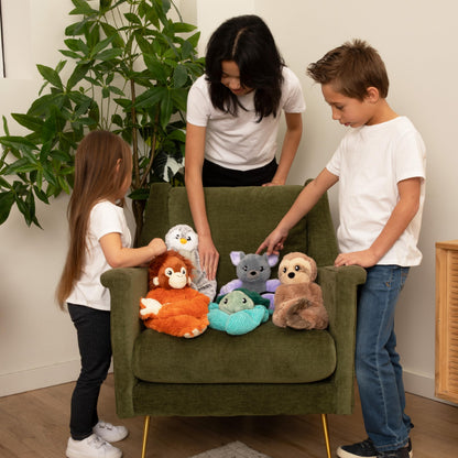 HUGIMALS Hugarounds Berkeley the Bat 2.5 lb Microwaveable & Freezable Weighted Plush Neck & Shoulder Wrap | Soothing, Comforting Hugs for Self-Care & Relaxation | Unscented for Ages 2+