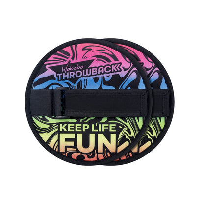 Waboba Throwback, Next Generation AIRLYFT Velcro Throw Back Game, Garden Neon Target Challenge with 2 Paddles & 1 Glider, Catch Fun for All Ages, One Size