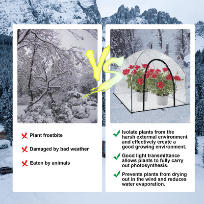 36″*36″*35.5″, Mini Greenhouse Winter Plant Warm Covers - Raised Bed Cover for Seed Starting, Warm Tent Freeze Protection Humidity Domes for Gardening & Winter Shelter and Protecting Plants, 2pcs