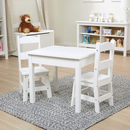 Melissa & Doug Wooden Kids Table & Chairs Set, Montessori, Homeschool Classroom Must Haves, Bedroom Furniture for Boys & Girls 3+